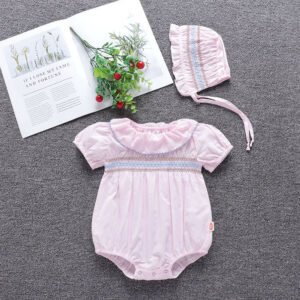 Korean Autumn Two-Piece Baby Lotus Leaf Collar And