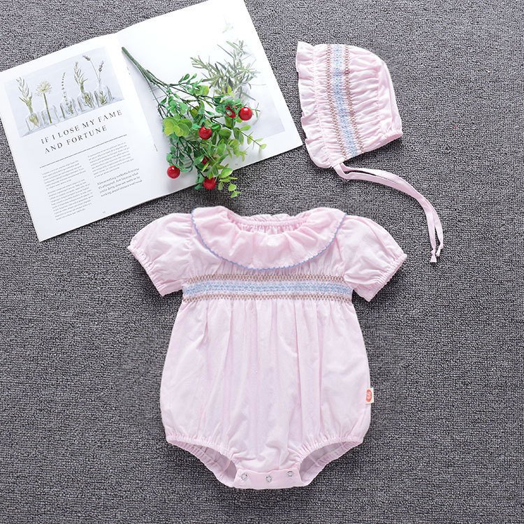 Korean Autumn Two-Piece Baby Lotus Leaf Collar And