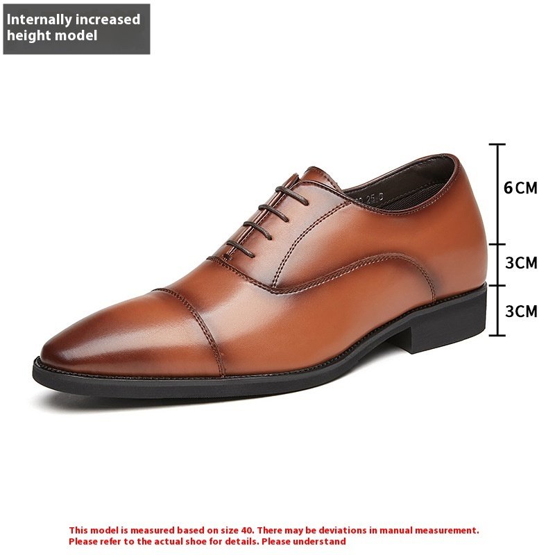New Height Increasing Insole Business Formal Wear Soft Bottom Oxford Shoes - Image 2