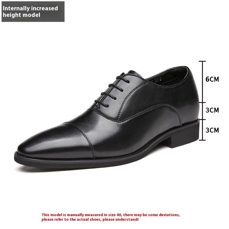 New Height Increasing Insole Business Formal Wear Soft Bottom Oxford Shoes - Image 5
